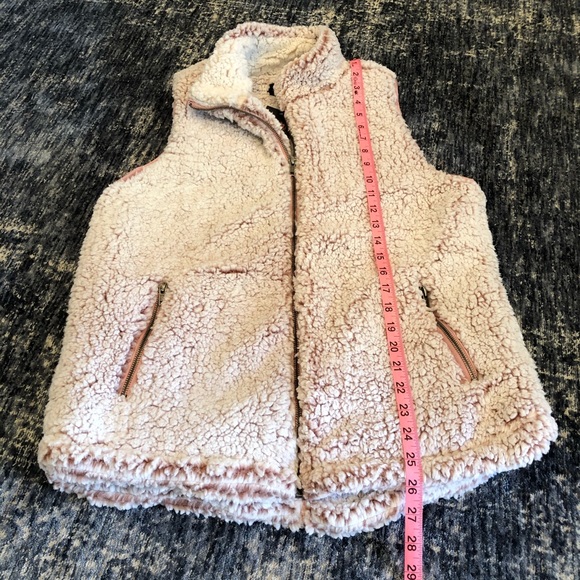 HP! Love Tree Sherpa Vest, Winter White & Pink Hue NWT Women’s Size Medium - Picture 9 of 9
